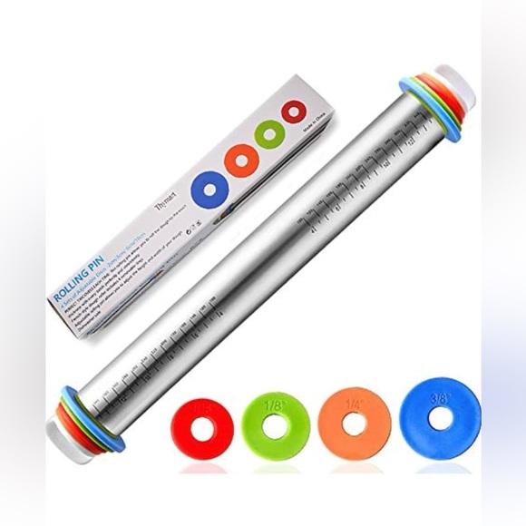 STAINLESS STEEL ADJUSTABLE ROLLING PIN 17”L
#10292410 - Picture 8 of 16